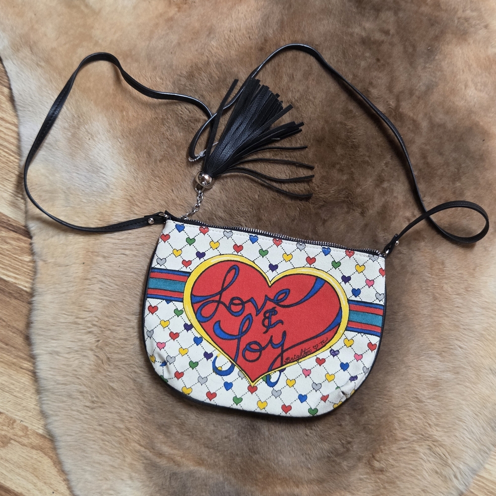 Brighton “Love & Joy” Tassel Crossbody Bag